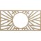Ekena Millwork Hoover Wood Fretwork Pierced Ceiling Medallion, Hickory, 26"W x 13"H x 9 5/8"ID x 3/8"T CMWP26X13X0375HOHI - alternate 1